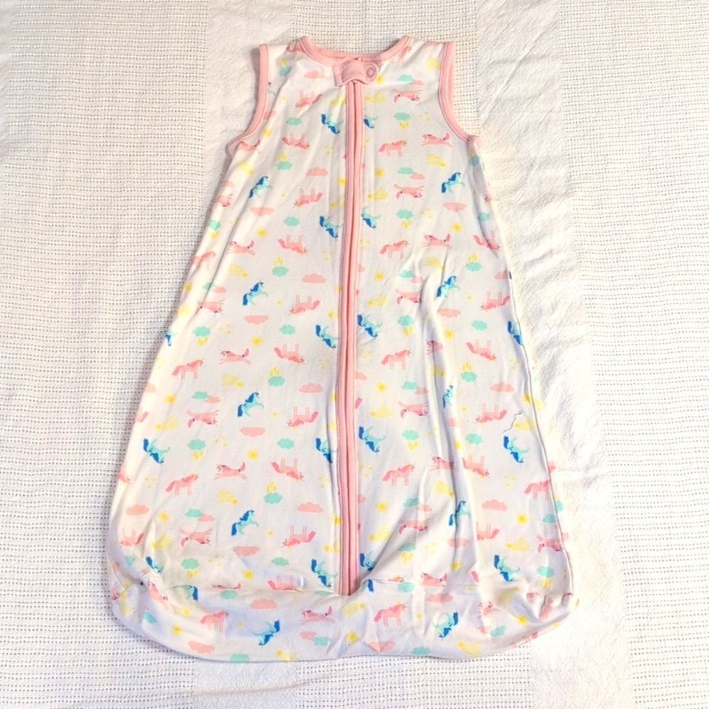 Carter's Medium 6-9 months Pink Unicorn Cotton Zippered Sleep Sack